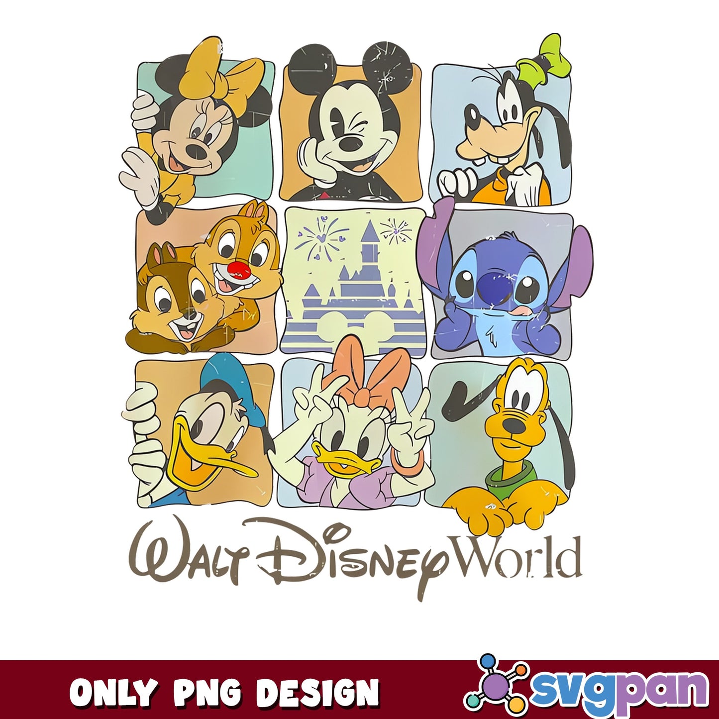 Walt Disney World Characters PNG, Mickey And Friends PNG, Disney Trip PNG