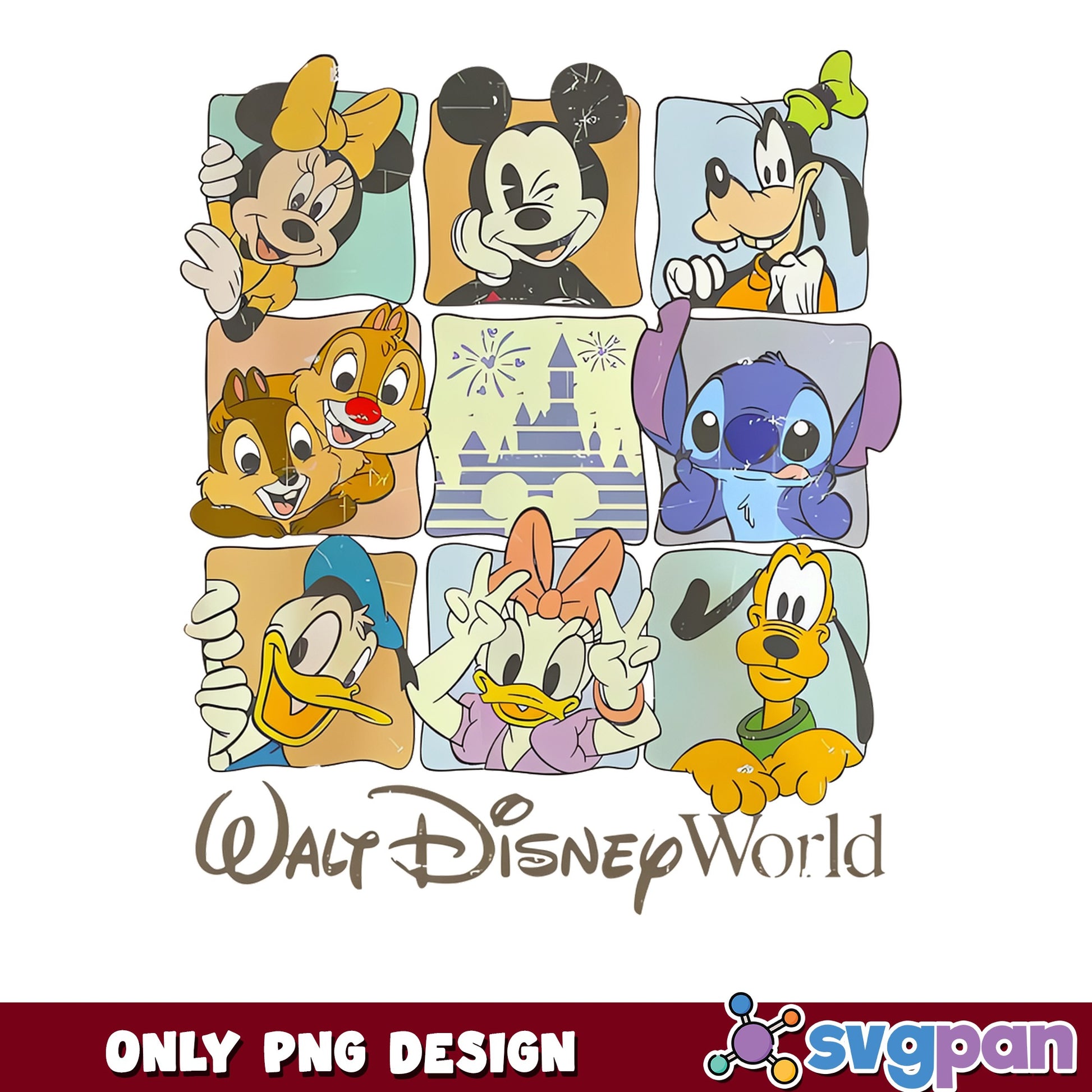 Walt Disney World Characters PNG, Mickey And Friends PNG, Disney Trip PNG