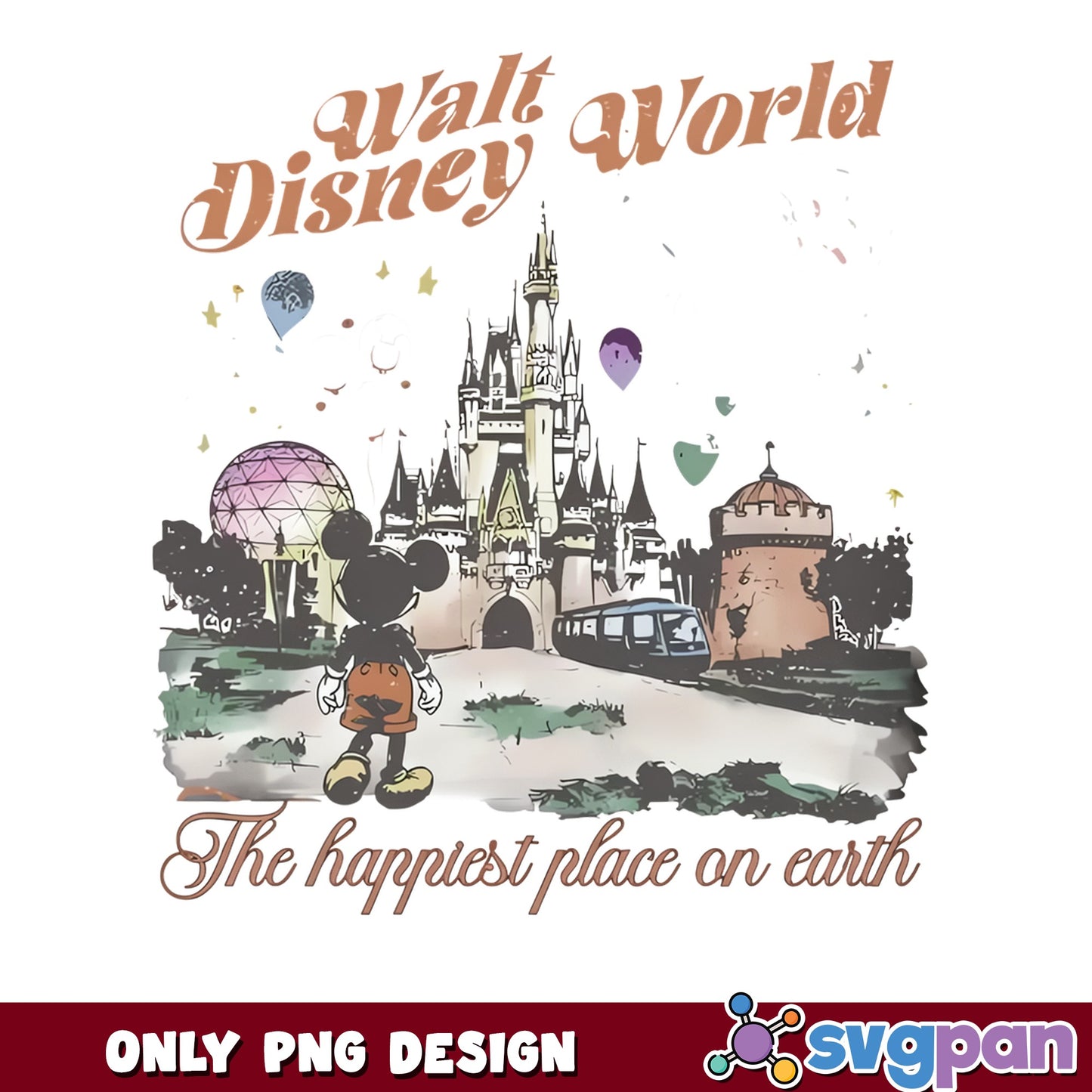 Walt Disney World Mickey Castle PNG, Disney Trip PNG, Magic Kingdom PNG