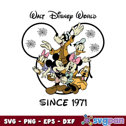 Walt disney world since 1971 mickey svg, mickey and friends svg