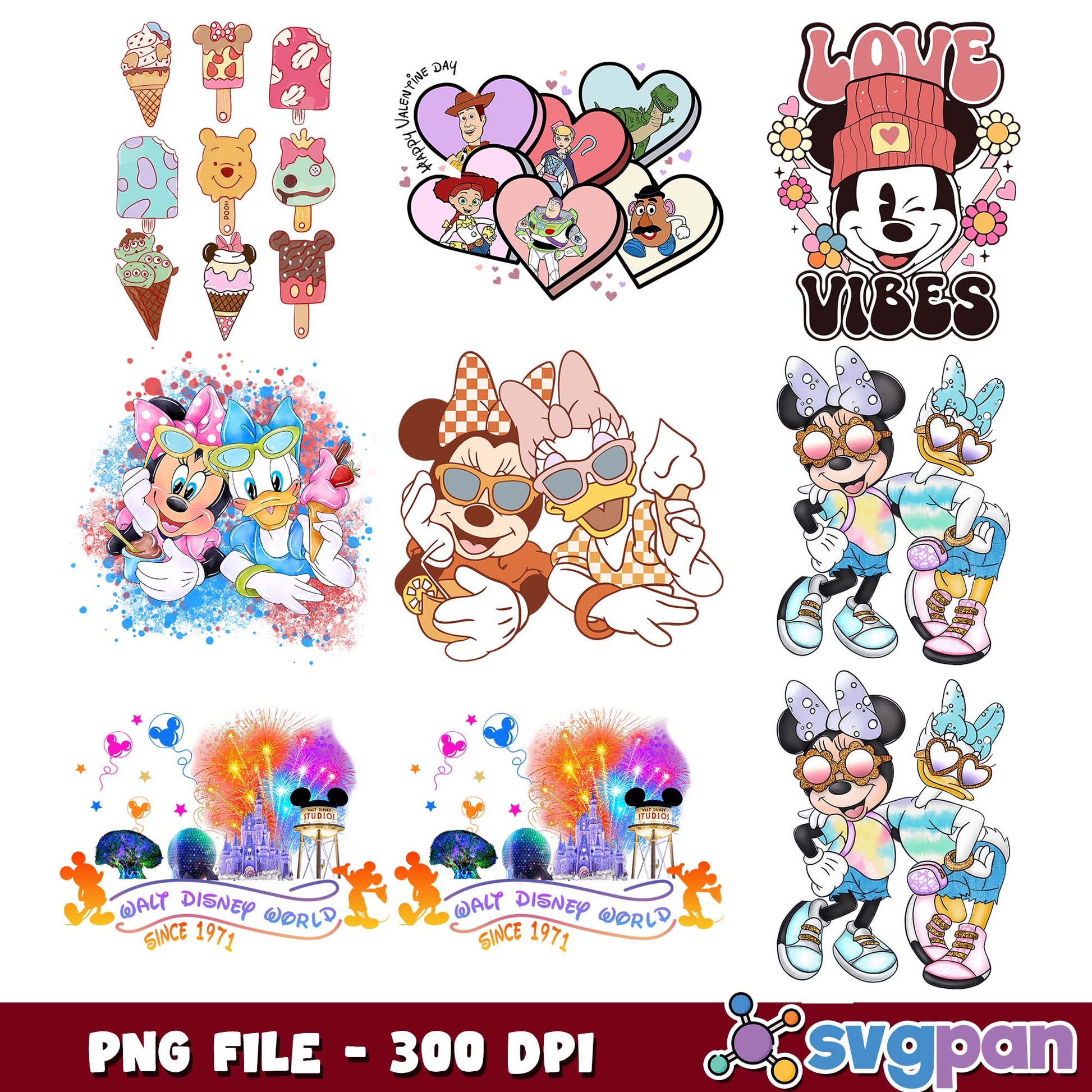 Walt disney world since 1971 png bundle
