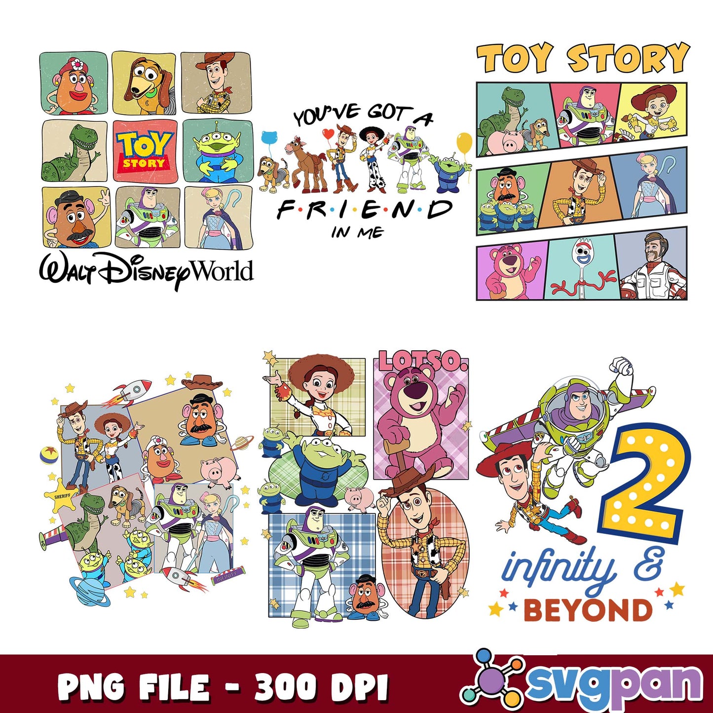 Walt disney world toy story png bundle