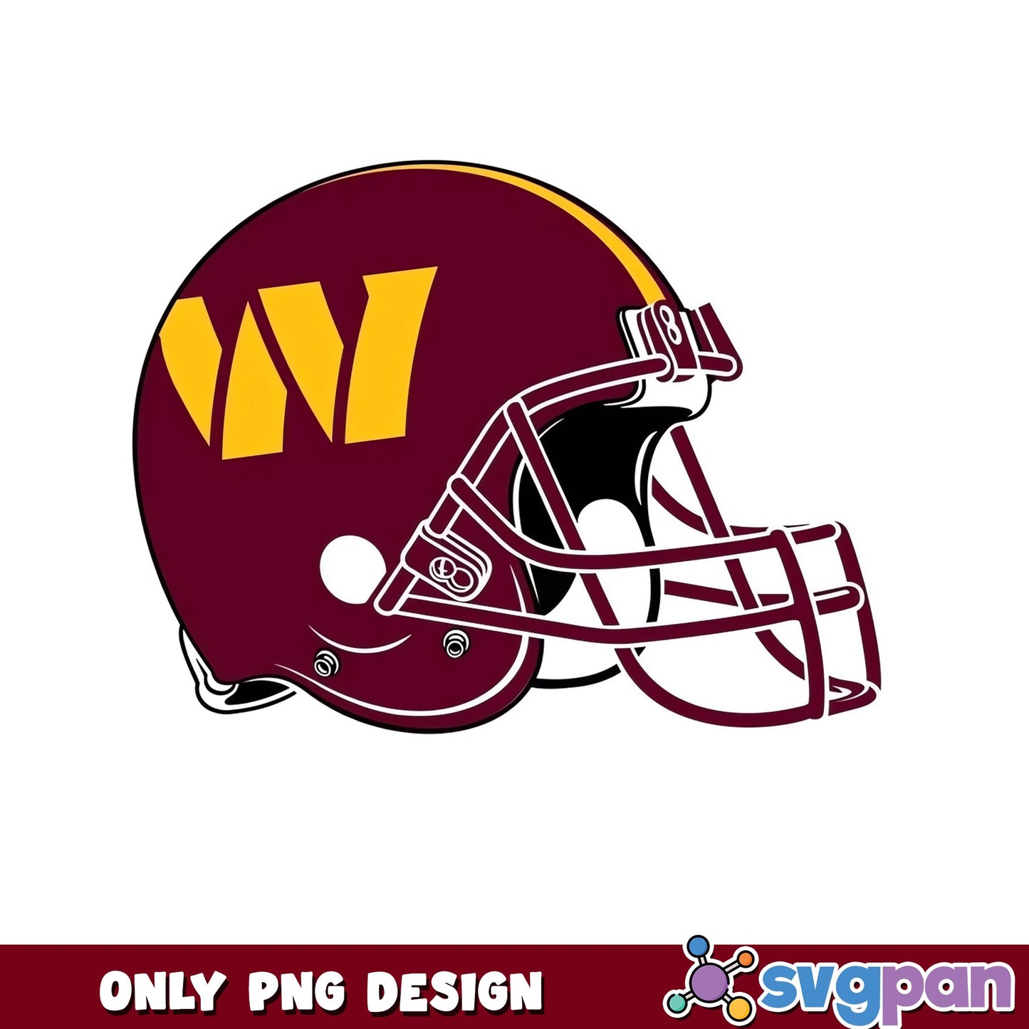 Washington Commanders Helmet PNG, NFL Football PNG, Commanders PNG
