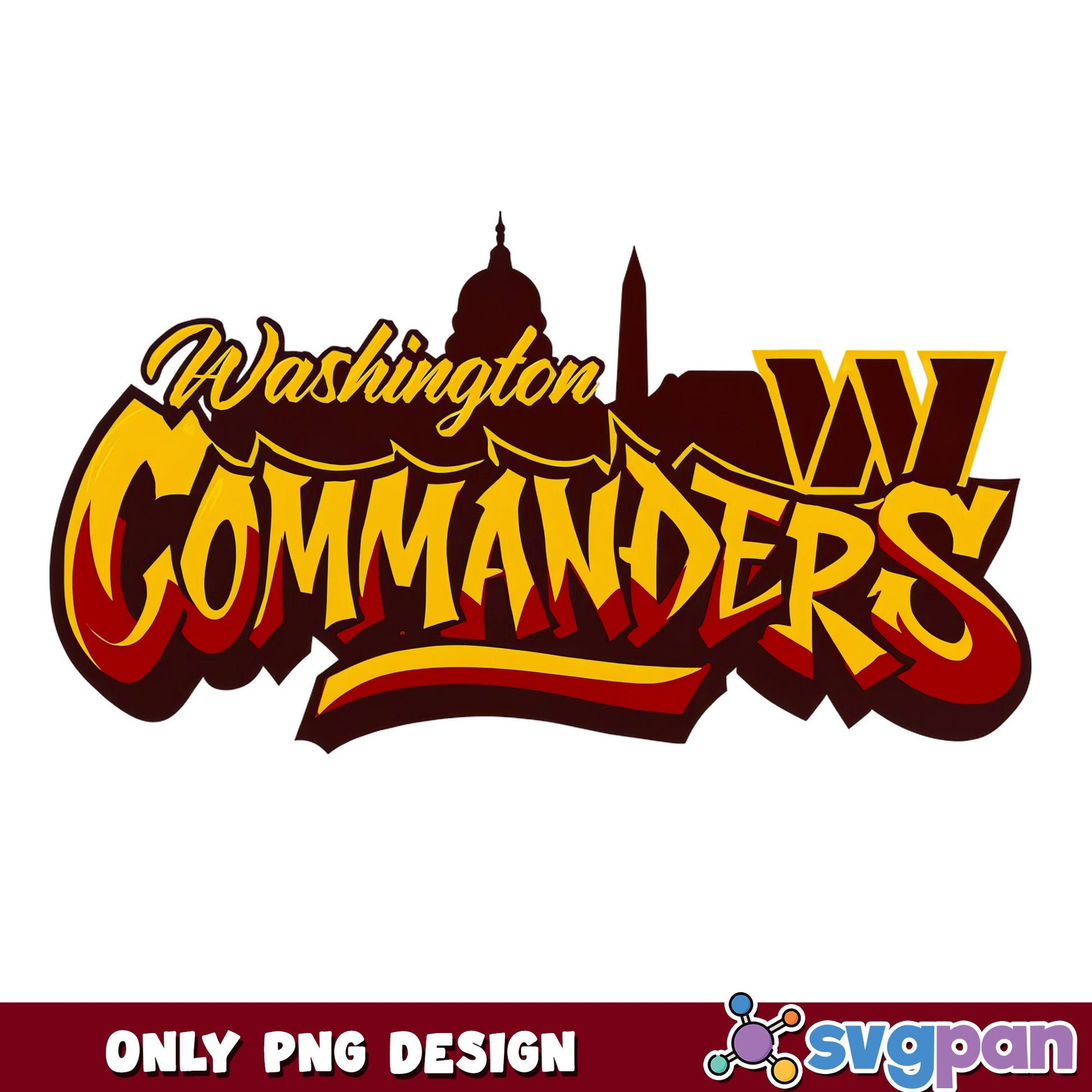 Washington Commanders PNG, NFL Football Team, Commanders PNG
