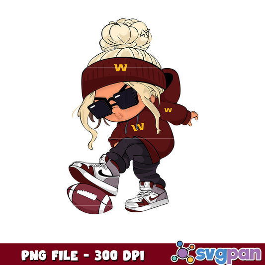 Washington comanderss girl design png, game day vibes png png, nlf team logo png