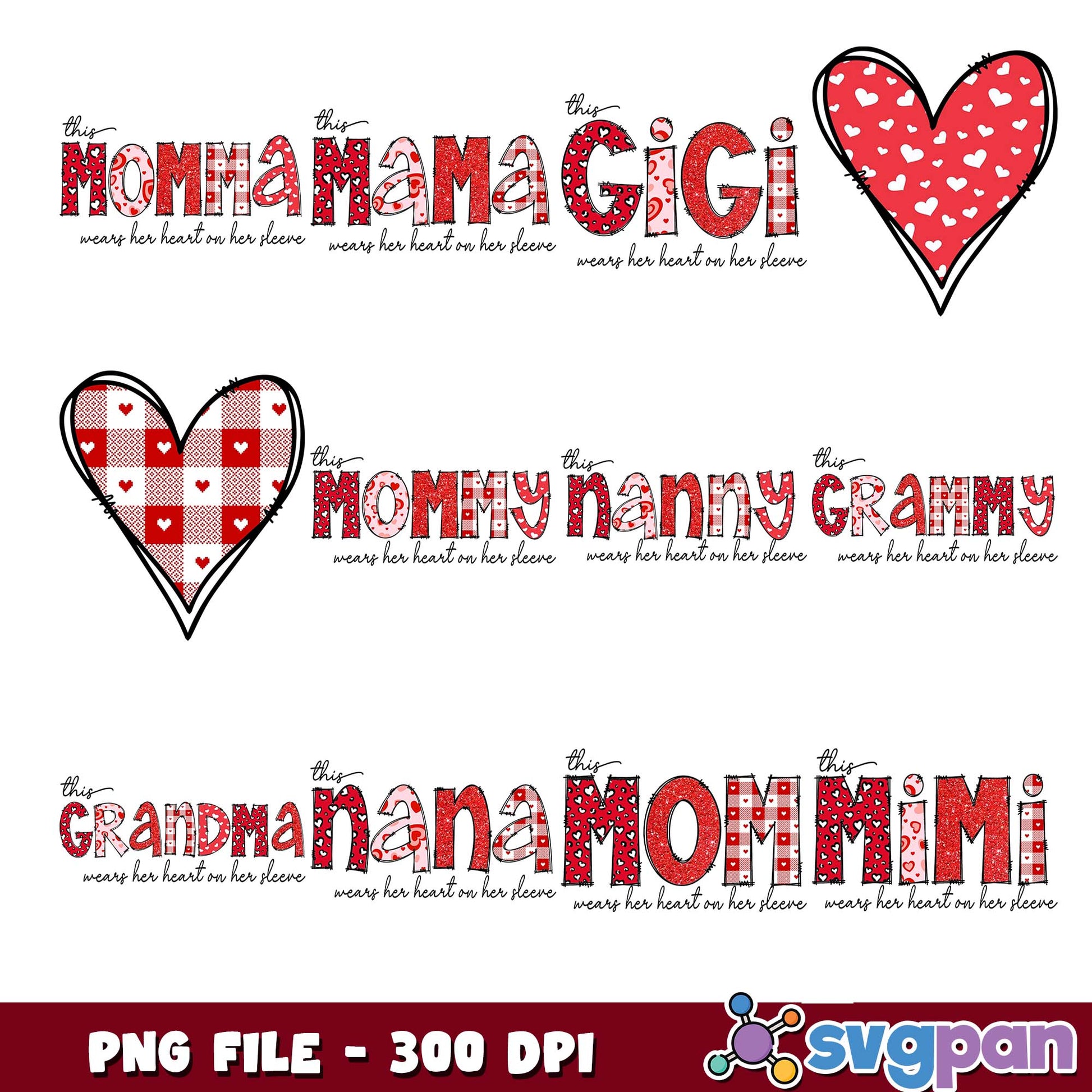 Wears her heart on her sleeve png bundle