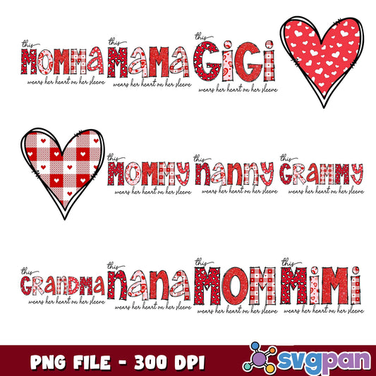 Wears her heart on her sleeve png bundle
