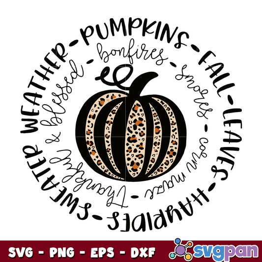 Weather Pumpkins Fall Leaves svg