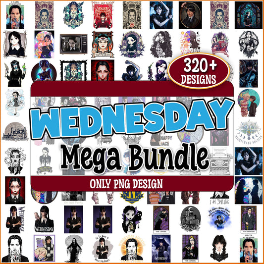 Wednesday designs png bundle