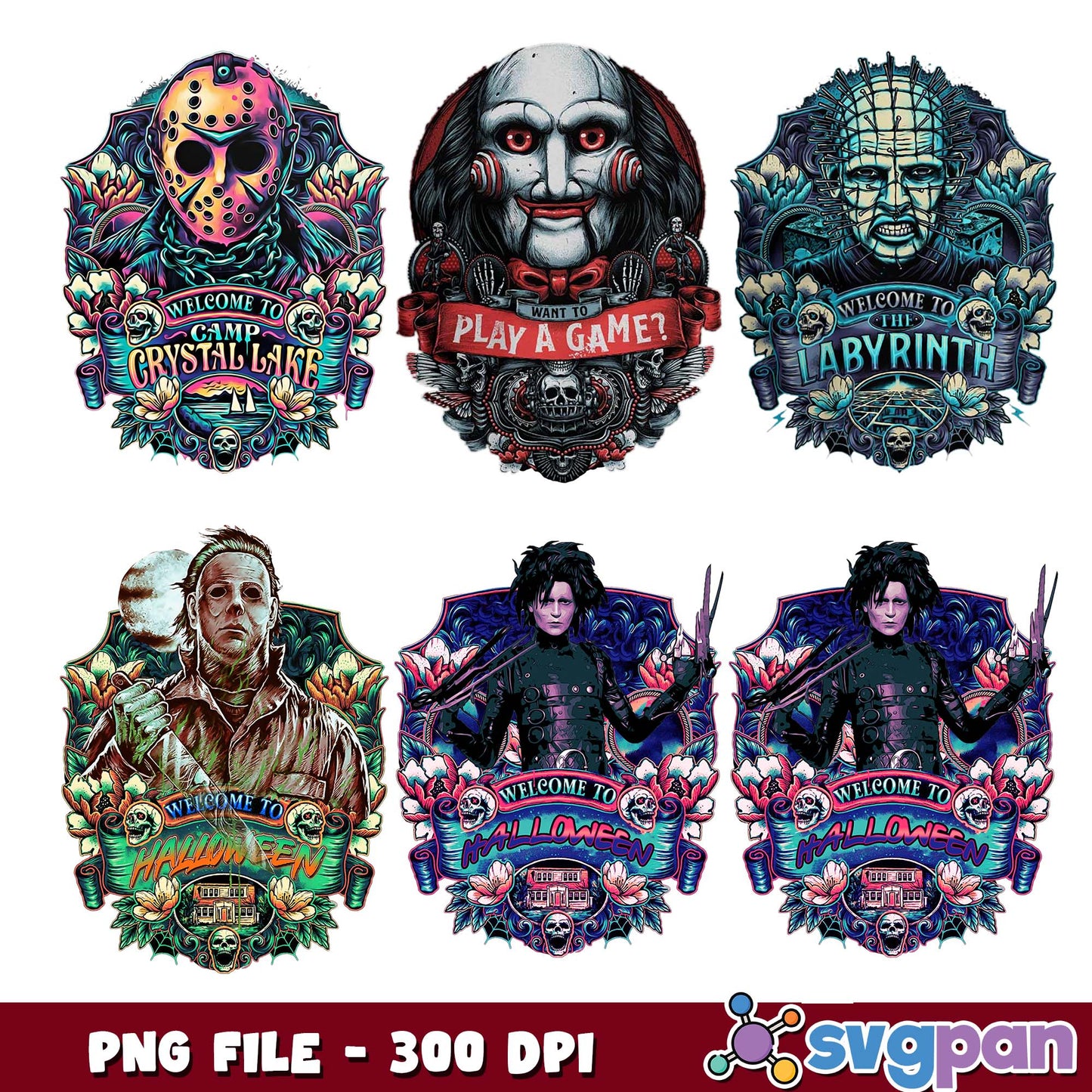Welcome to horror halloween png bundle