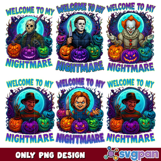 Welcome to my nightmare png bundle