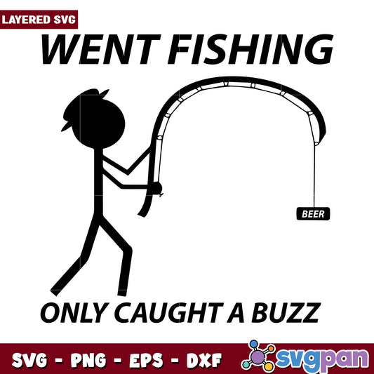 Went Fishing SVG Design for Fun, Only Caught a Buzz with Beer