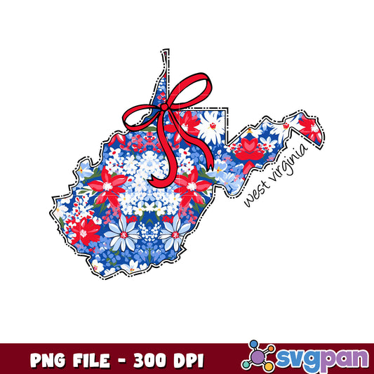 West Virginia Floral PNG 300 DPI Download