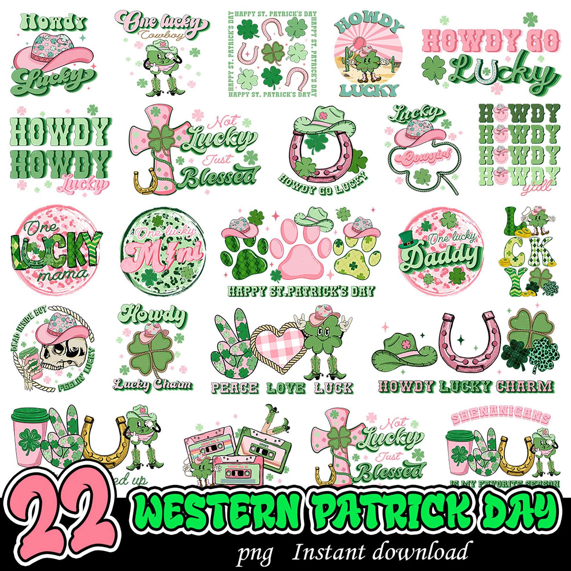 Western St Patricks Day PNG Bundle