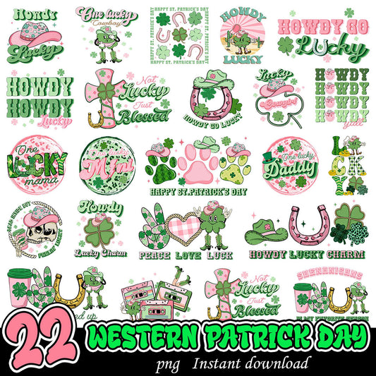 Western St Patricks Day PNG Bundle