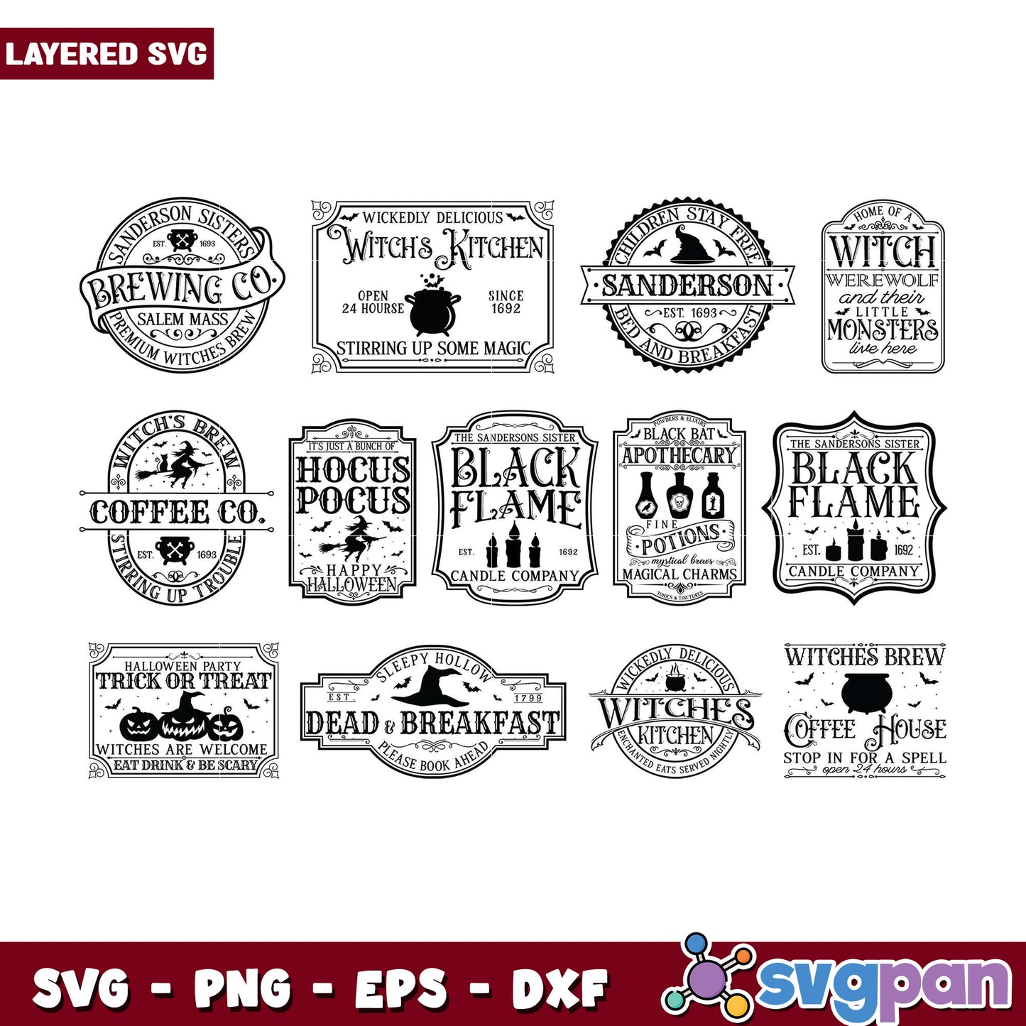 Whimsical Witch Bundle SVG for Crafty Events