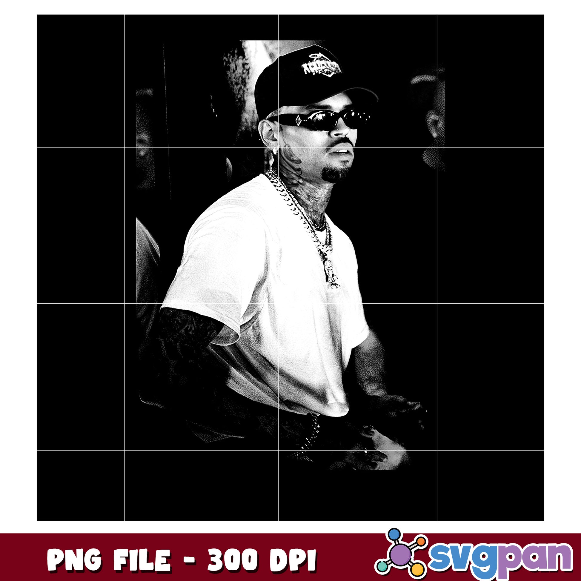 White design of christ brown png, american artist png, christ brown music png