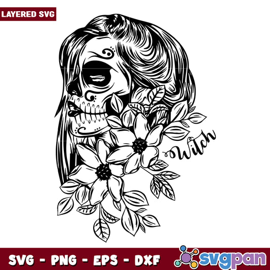 White witch zoe skull svg, halloween killers svg, spooky cartoons characters svg