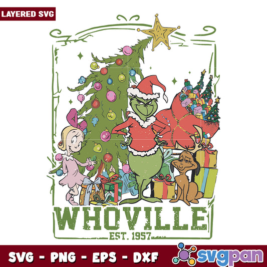 Whoovile christmas grinch svg, grinch clipart svg, christmas grinch svg