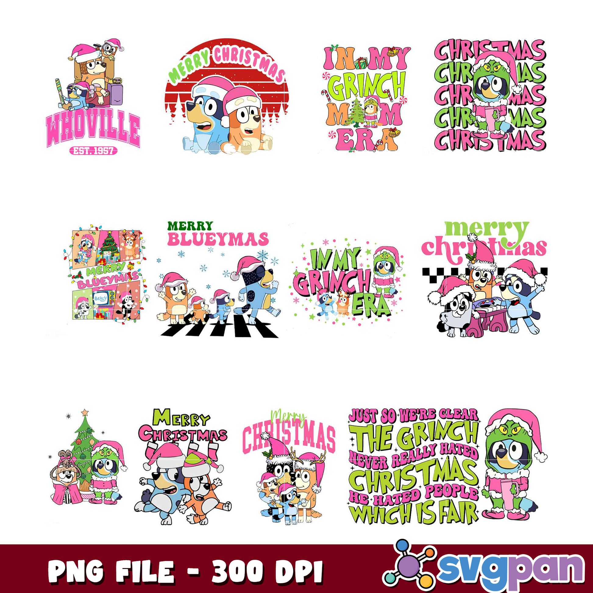 Whoville Christmas Bundle PNG 300 DPI Designs