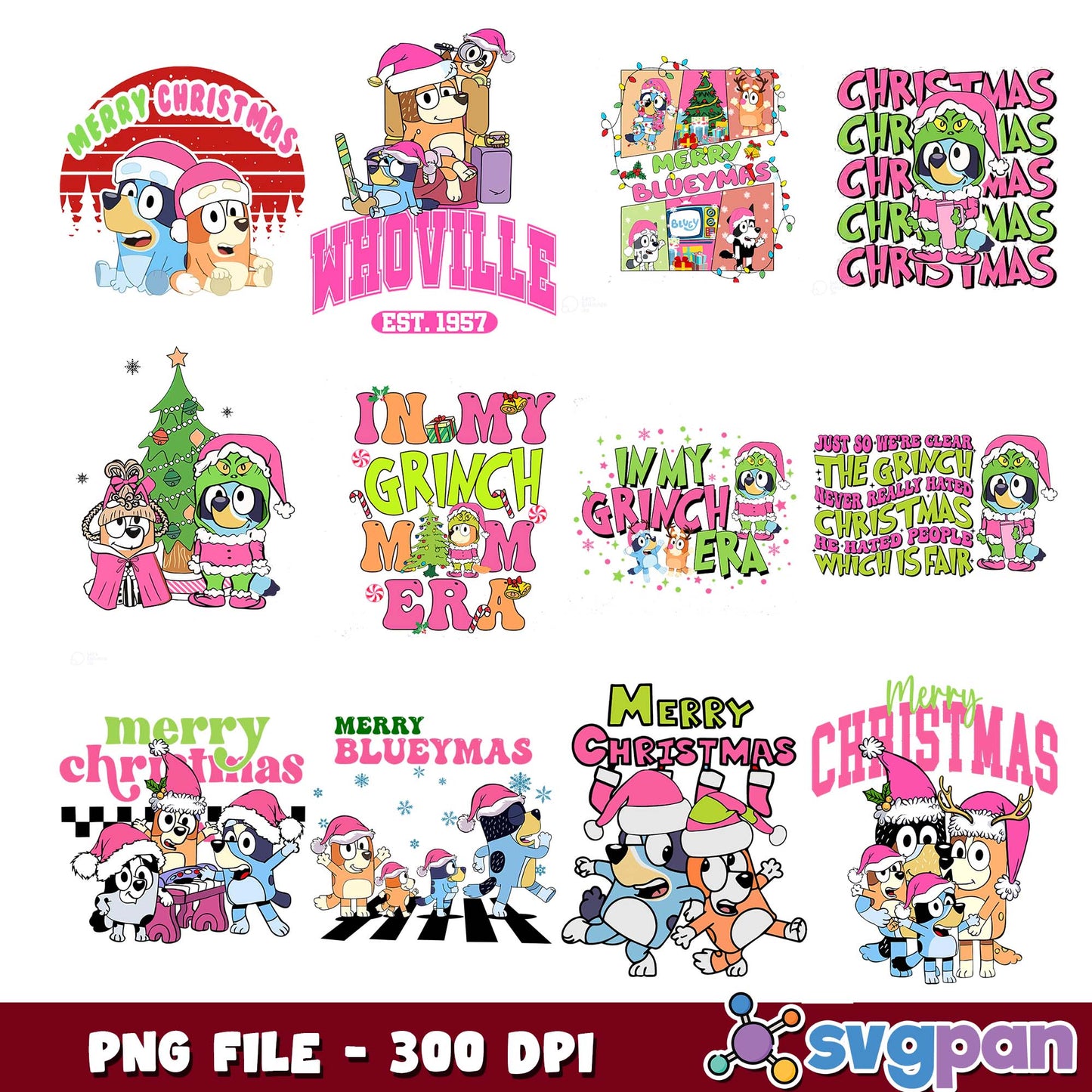 Whoville merry christmas png bundle