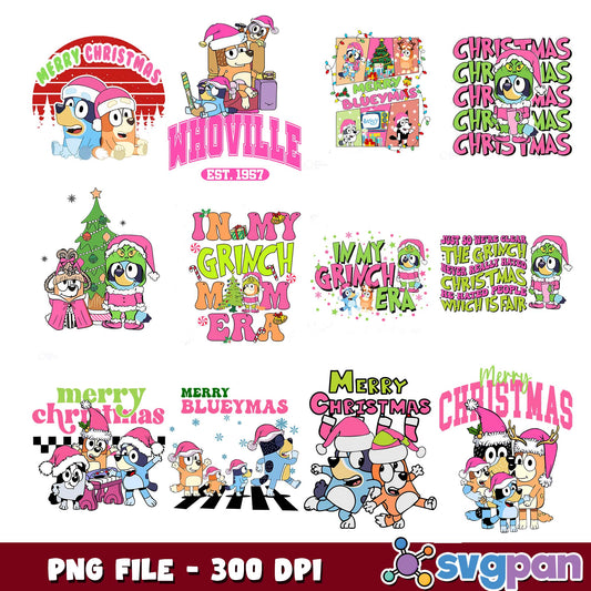 Whoville merry christmas png bundle
