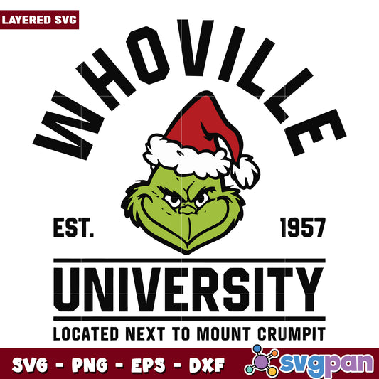 Whoville uni svg, christmas svg, grinch cartoon svg