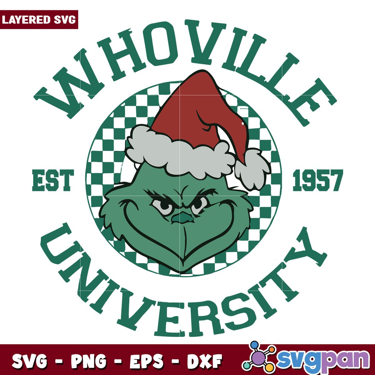 Whoville university svg, grinch cartoon svg, christmas svg