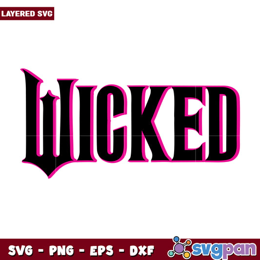 Wicked Text SVG Graphic Download