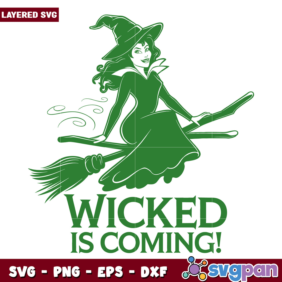 Wicked is coming design svg, wicked movie svg, good witch svg