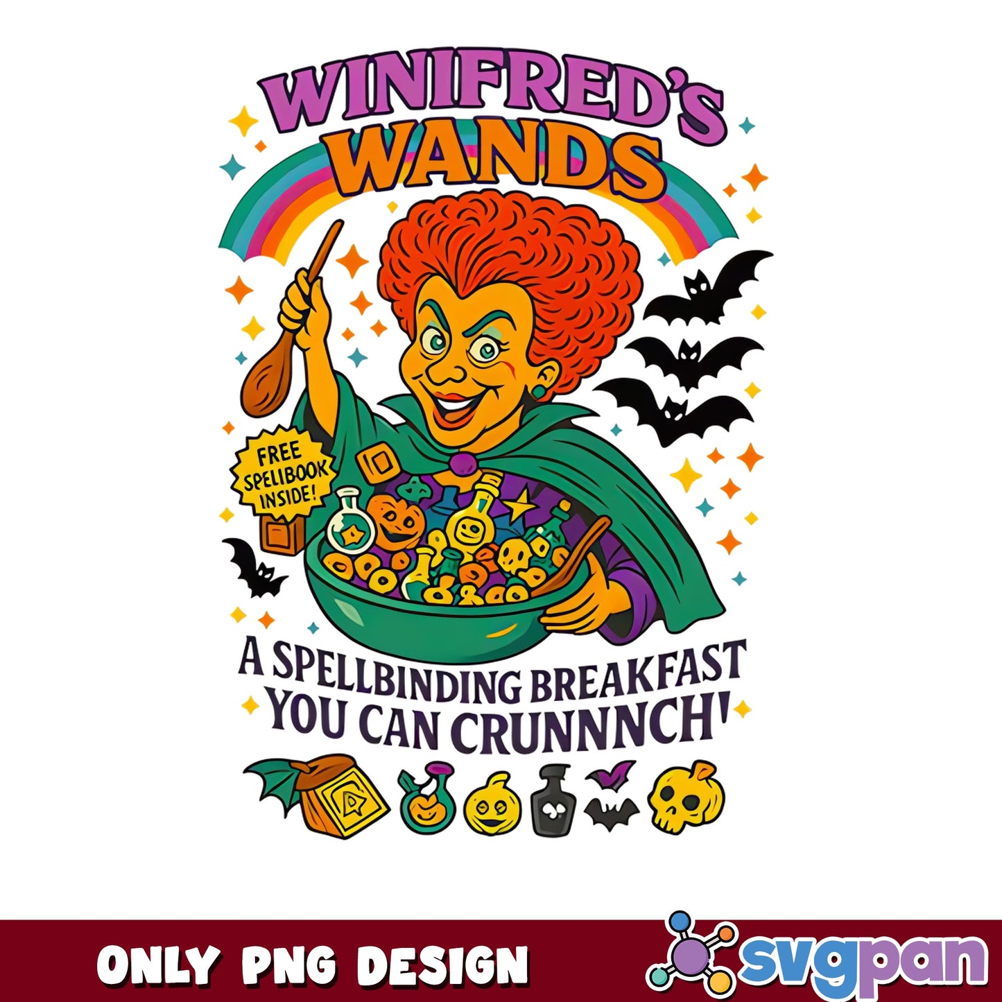 Winifred Sanderson Cereal PNG, Hocus Pocus PNG, Halloween PNG