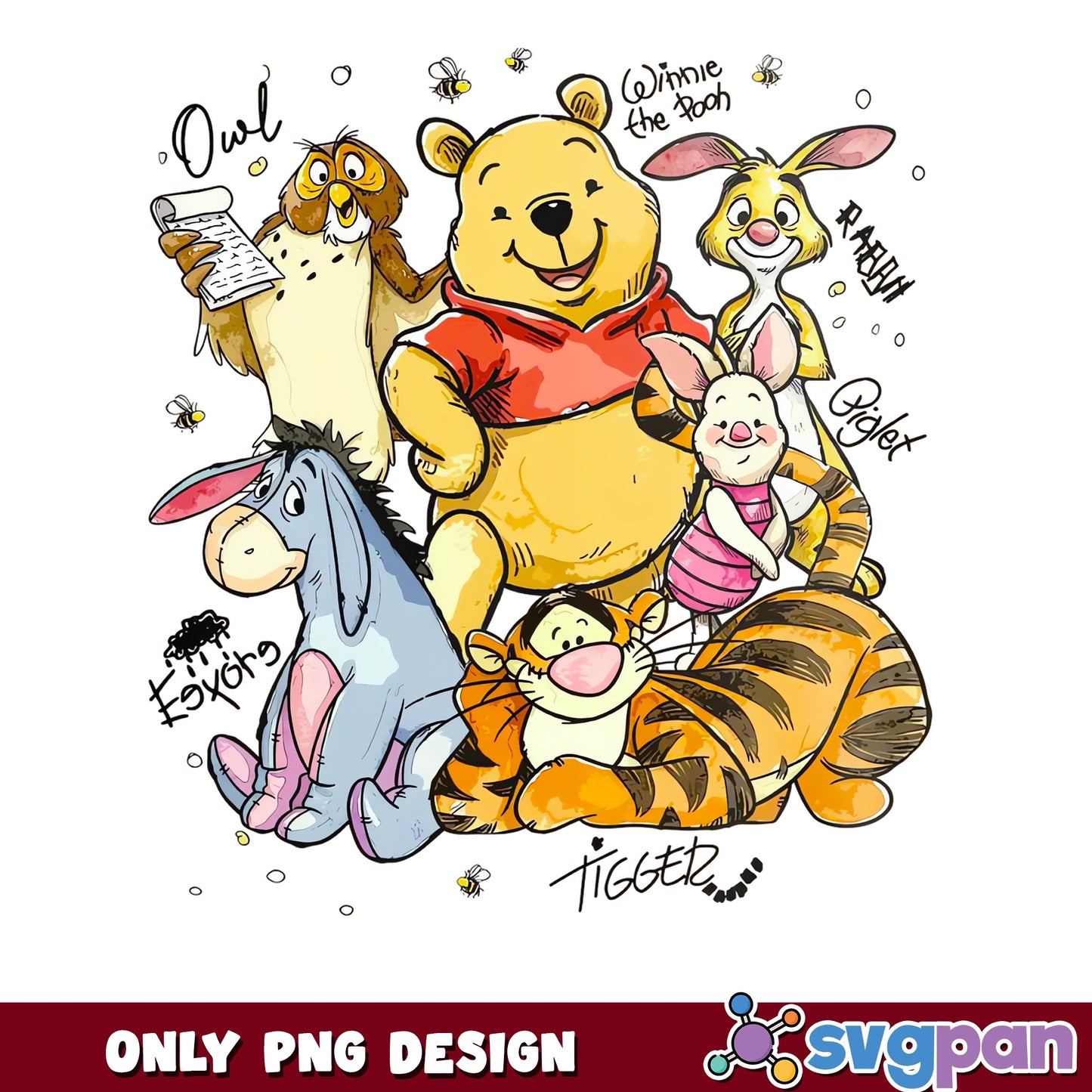 Winnie The Pooh And Friends PNG, Disney Characters PNG, Pooh Bear PNG