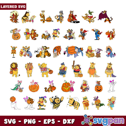 Winnie the Pooh Halloween SVG Bundle