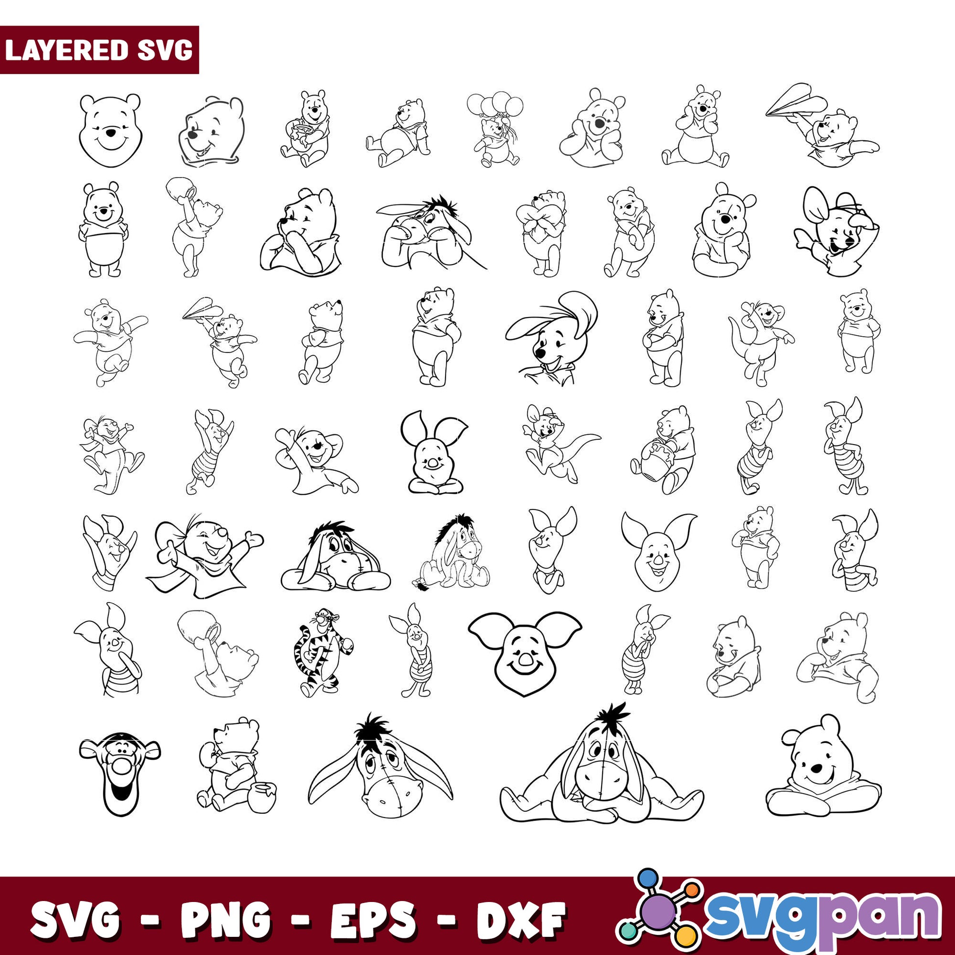 Winnie the Pooh SVG Bundle