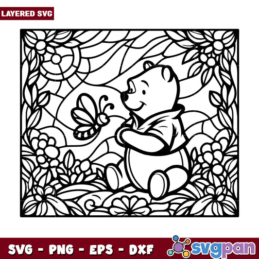 Winnie the Pooh SVG Coloring Page