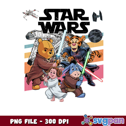 Winnie the Pooh Star Wars PNG 300 DPI