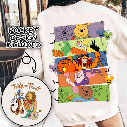 Winnie the pooh chracters png, happy halloween png, halloween goose png