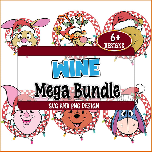 Winnie pooh christmas svg bundle