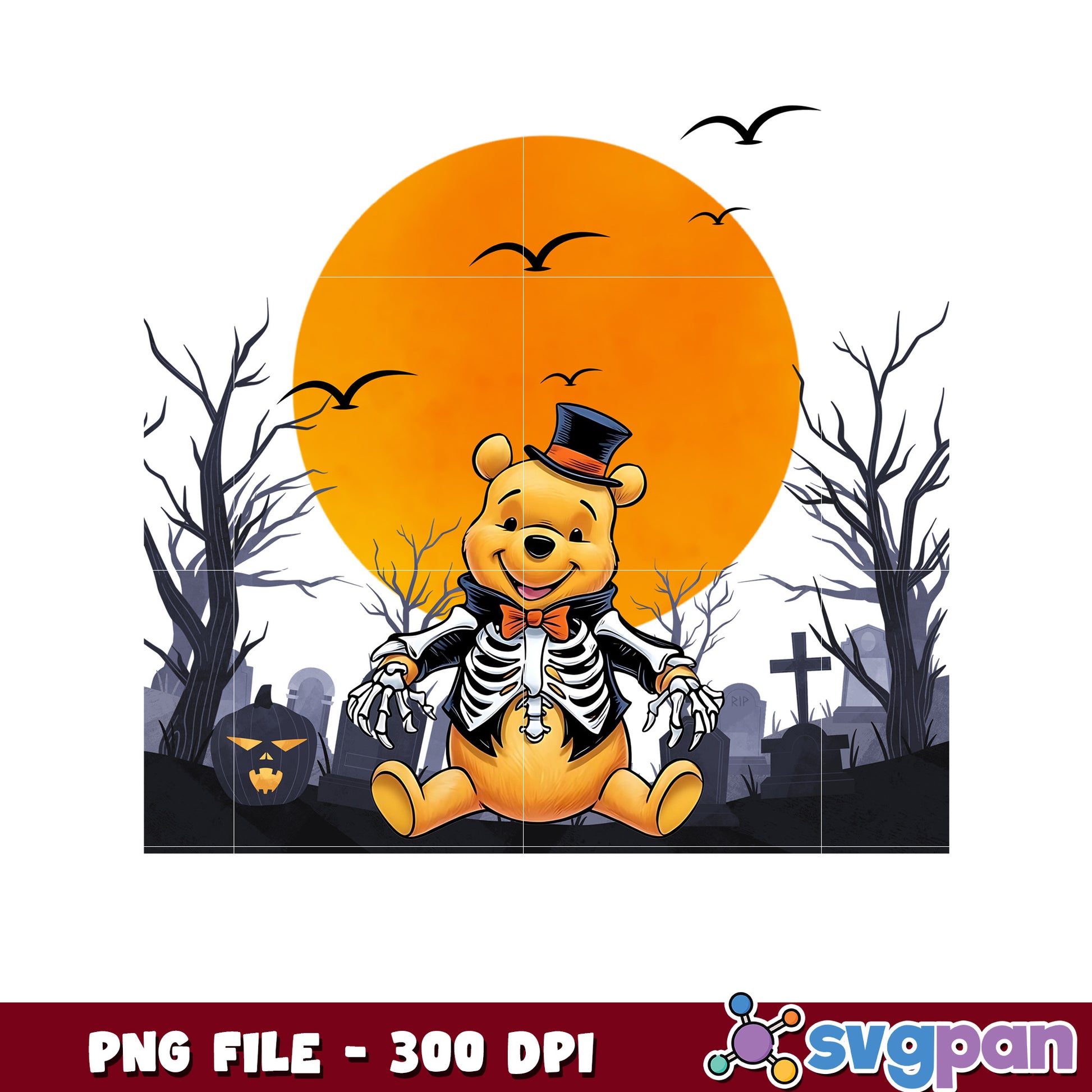 Winnie the pooh design png, halloween decorations png, halloween costumes png