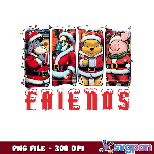 Winnie the pooh friends png, christmas png, cartoon characters​ ​png