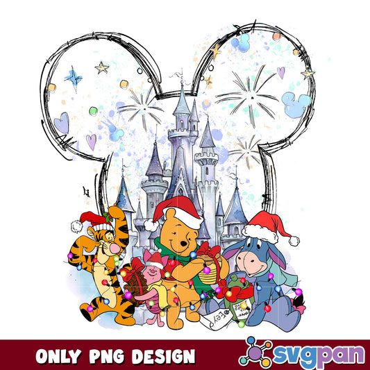 Winnie the pooh light christmas png