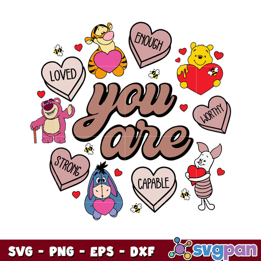 Winnie the pooh you are valentine svg, winnie the pooh svg, pooh valentine svg