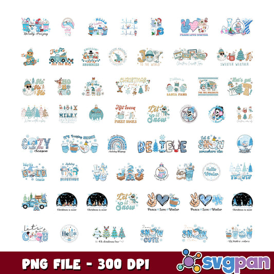 Winter SVG Bundle PNG 300 DPI