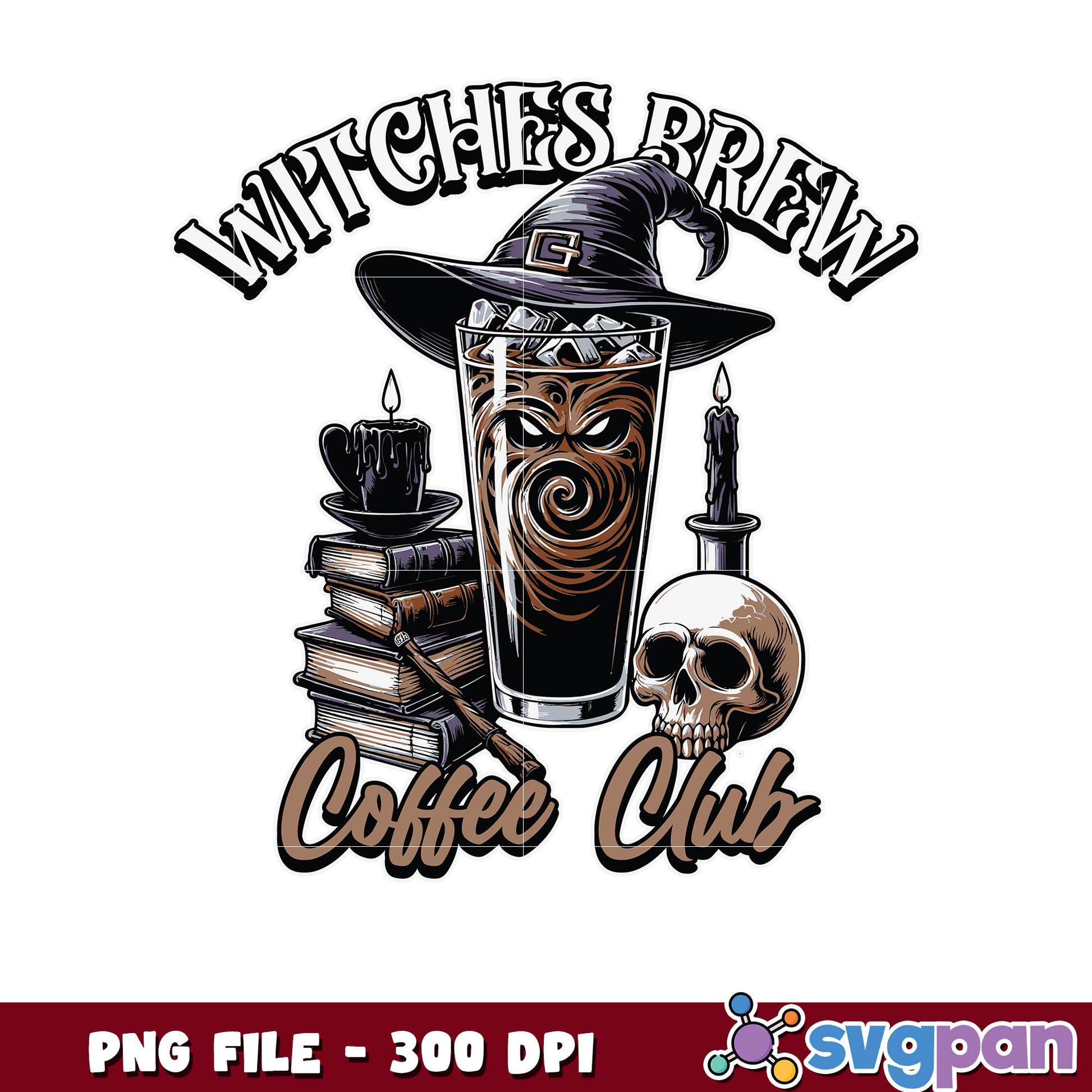 Wirches brew coffee club png, greatest time of the year png, halloween fall png