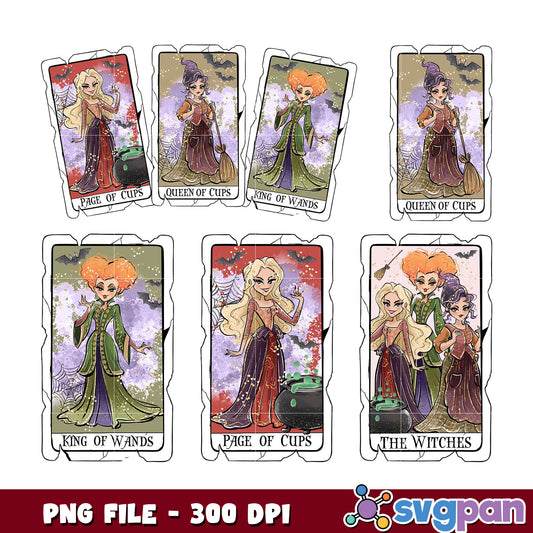 Witch Tarot Cards PNG Bundle 300 DPI