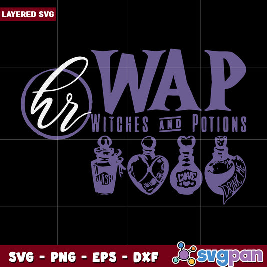 Witches and potions svg, halloween cartoons svg, spooky cartoons svg