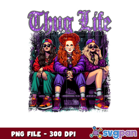 Witches thug life png, horror movie characters png, fall and halloween decor ​png