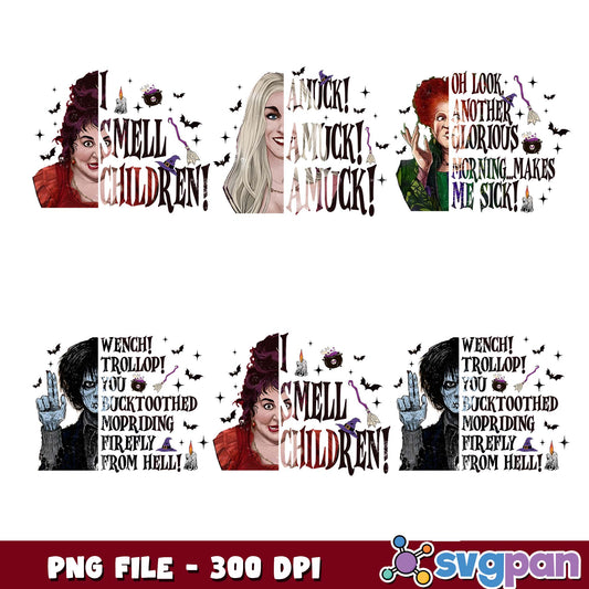 Witch quotes hocus pocus png bundle