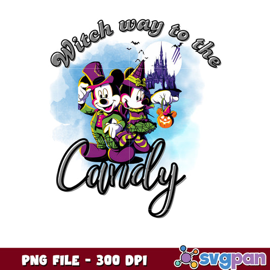 Witch way to the candy png, spooky halloween png, happy halloween png