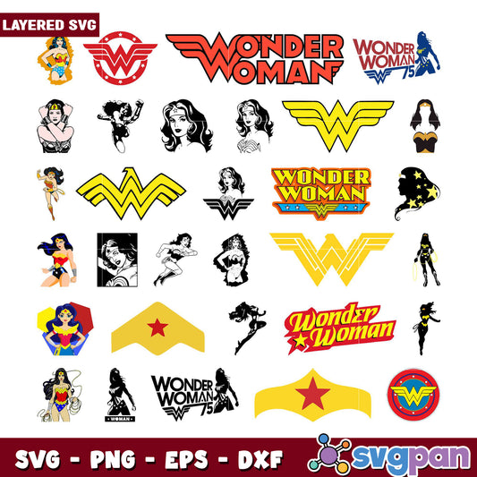 Wonder Woman SVG Bundle for Creative Projects